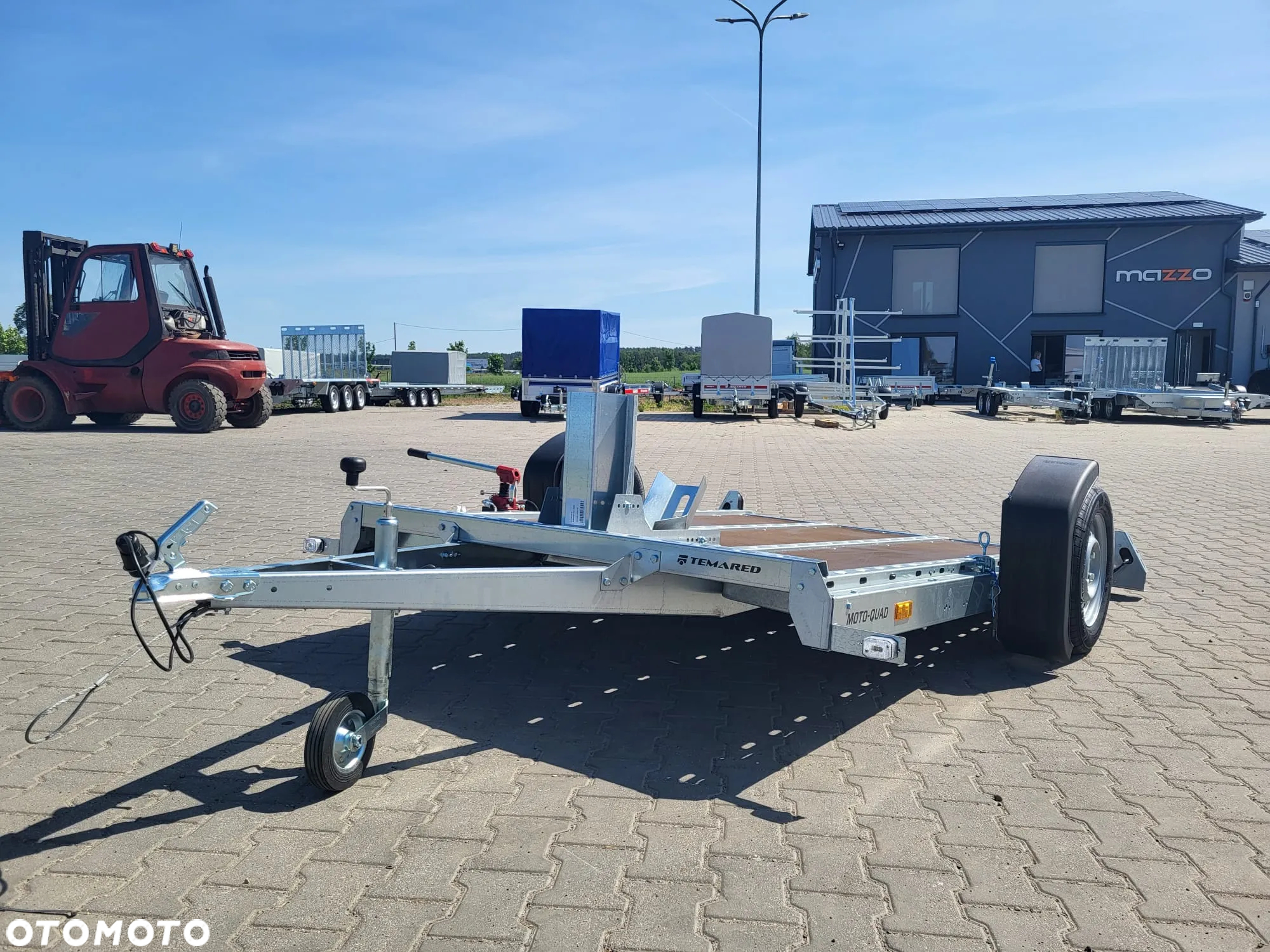 TEMARED DOSTAWA! Przyczepa MOTO-QUAD 2616 wym. 264 x 161cm Solidna przyczepa do przewozu motocykli, UCHYŁ hydrauliczny, DMC 750kg - 5