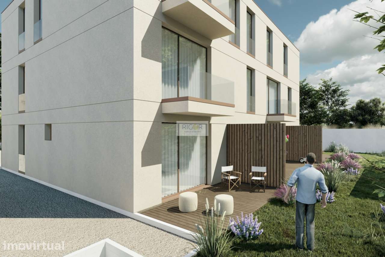 Apartamentos T1 com terraço em novo condomínio fechado, entre a praia - Grande imagem: 3/9