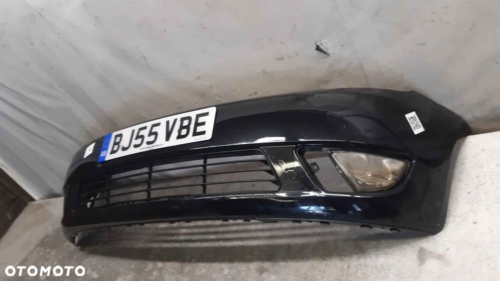 % ZDERZAK PRZÓD PRZEDNI FORD FIESTA MK6 6 VI D2 CZARNY HALOGENY - 3