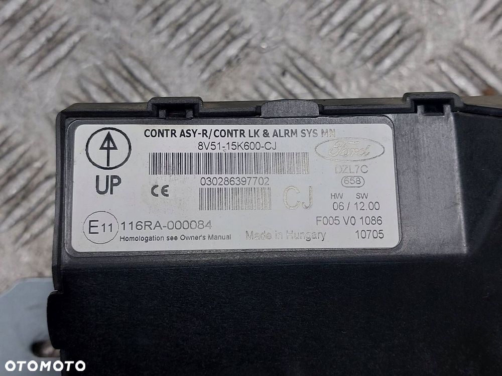 ZESTAW STARTOWY FORD FIESTA MK6 BV21-12A650-YA  9V213F880EC 8A6T-15607-AB - 8