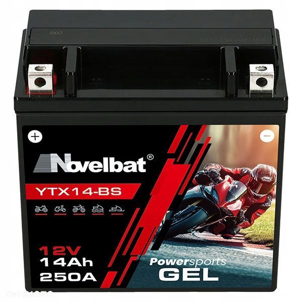 Akumulator Novelbat GEL-YTX14-BS 14Ah 250A L - 2