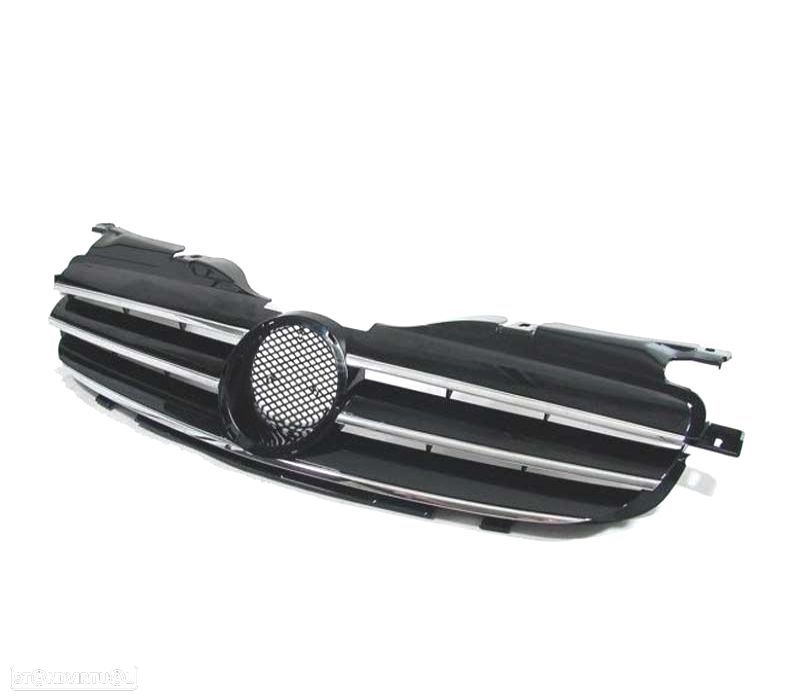 GRELHA FRONTAL SPORT MERCEDES SLK R170 96-04 PRETO CROMADO - 2