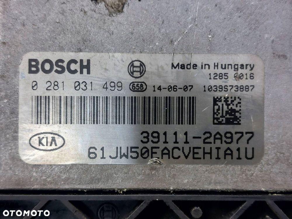 ZESTAW STARTOWY STEROWNIK KIA CEED II 1.6 CRDI 39111-2A977 0281031499 - 2