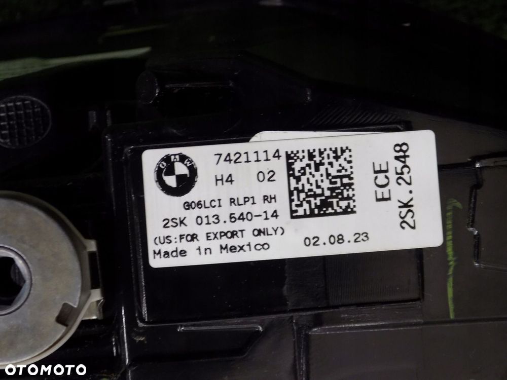 BMW X6 G06 LCI LAMPA TYŁ TYLNA LED LEWA PRAWA W KLAPĘ EU 7421113 7421114 - 6