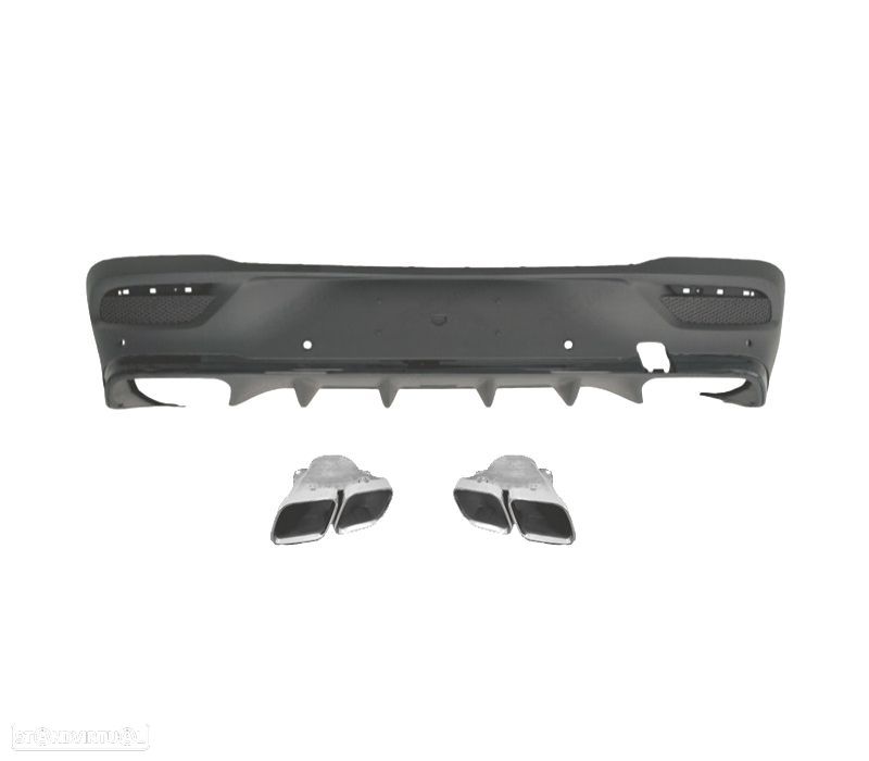 DIFUSOR TRASEIRO MERCEDES C167 COUPE 20- LOOK GLE 63 PRETO - 2