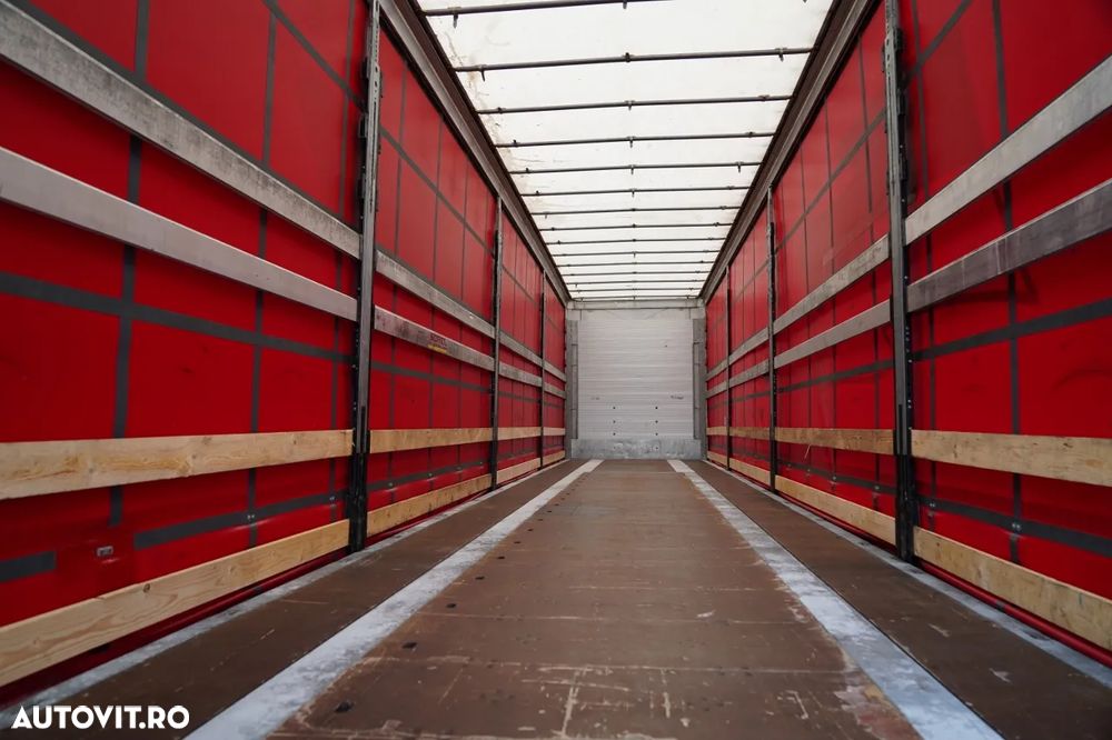Schmitz Cargobull CORTINĂ / MEGA / PLATĂ JOSĂ / CAMION DIN OȚEL - 9 M / ACOPERIȘ CULISANT / AXĂ CULISANTĂ - 16