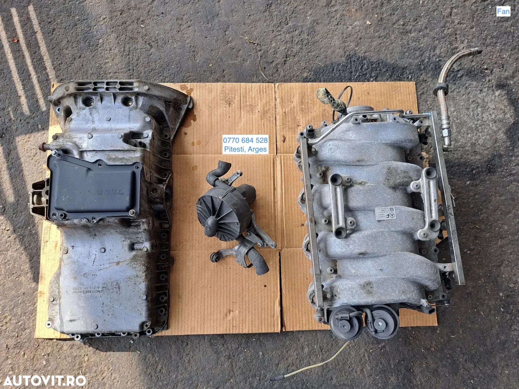 galerie admisie clapeta injector supapa presiune pompa aer secundara baie de ulei mercedes s500 4 matic benzina w221 - 1