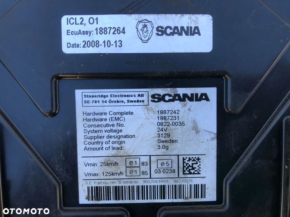 LICZNIK ZEGARY ZEGAR WYŚWIETLACZ SCANIA 1887242 - 2