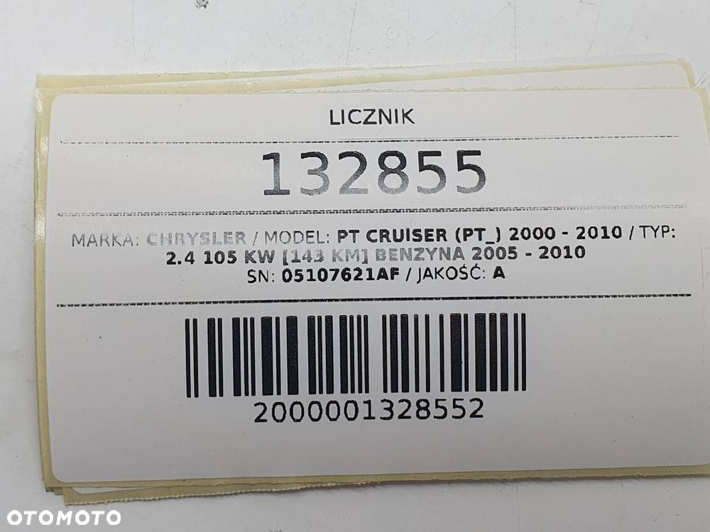 LICZNIK ZEGARY CHRYSLER PT CRUISER PT LIFT 2.4 BENZYNA 05107621AF EUROPA - 6