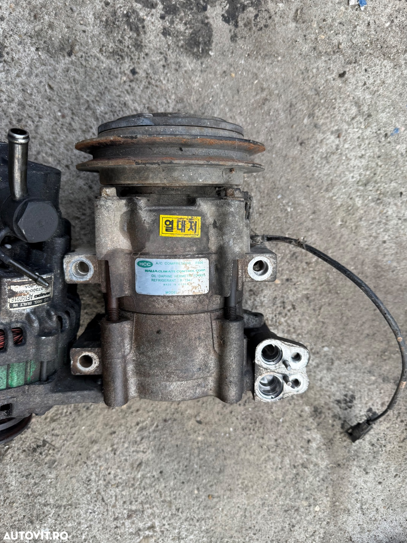 Alternator generator dinam cu pompa de vacuum vacum Hyundai Galloper Galoper 25 TD 2003 compresor clima ac radiator intercooler cu gmc sonde și electrvlave - 4