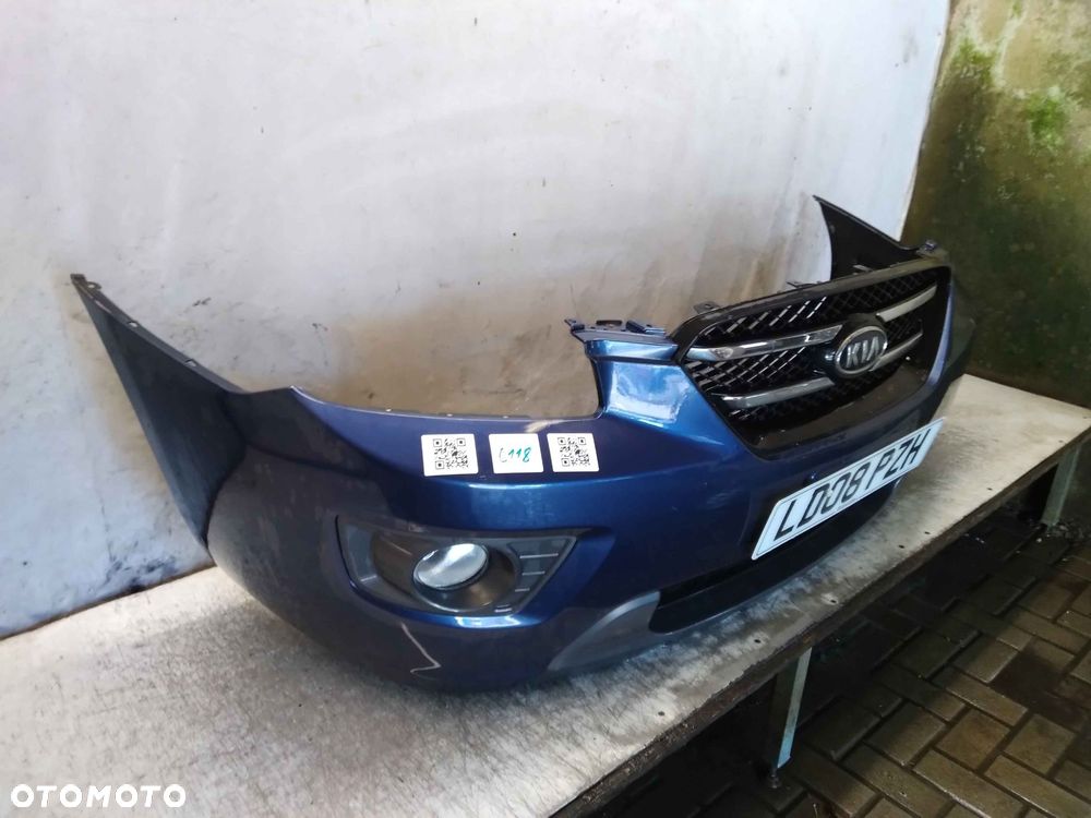 + ZDERZAK PRZÓD PRZEDNI DO KIA CARENS III 3 GRANAT GRANATOWY HALOGENY - 4