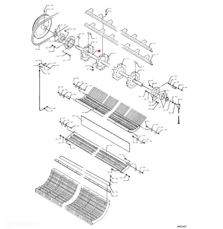Massey Fergusson MF 30 - koło pasowe separatora ziarna D28382108 - 1
