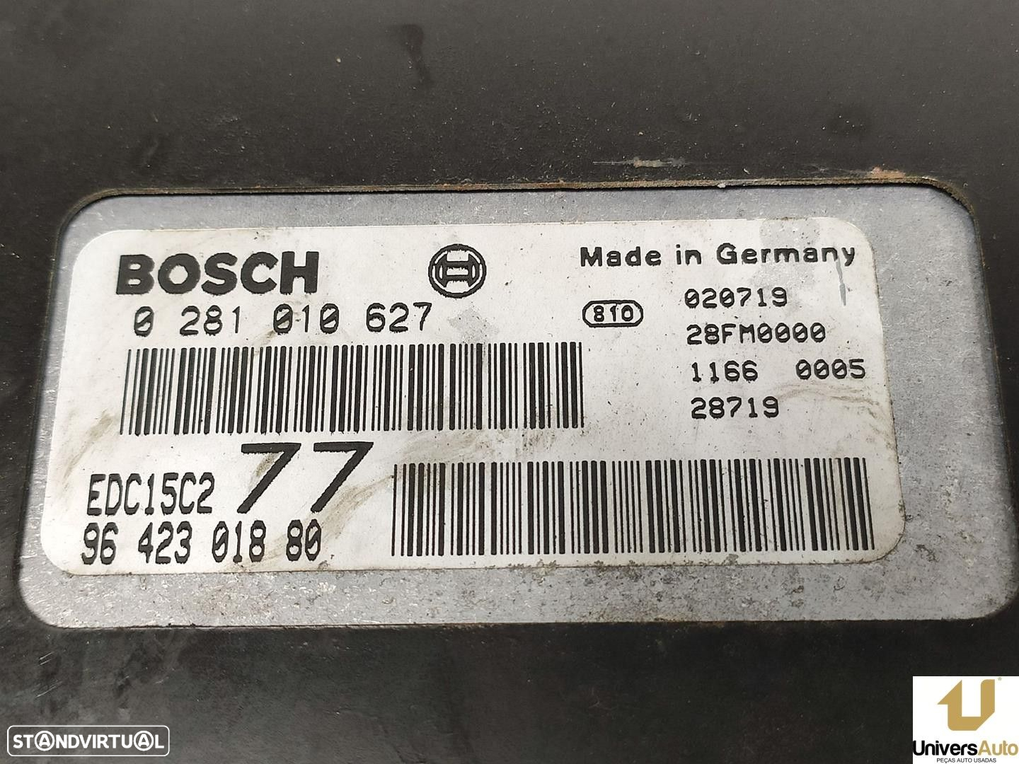 CENTRALINA MOTOR UCE PEUGEOT 406 BREAK 1998 -0281010627 - 4