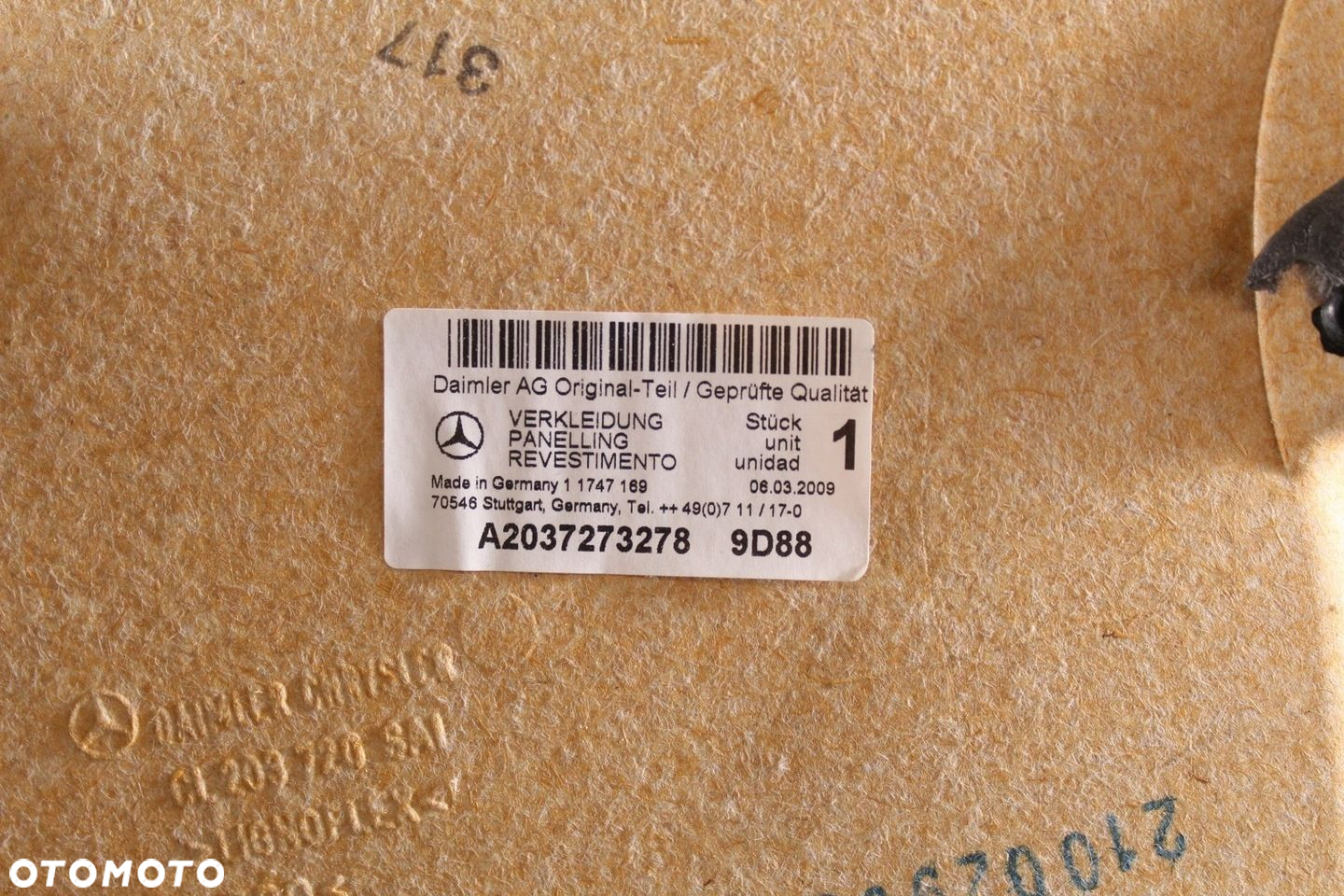 TAPICERKA DRZWI PRAWA MERCEDES CLC CL203 09r - 9