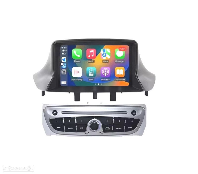 AUTO RADIO GPS PARA RENAULT MEGANE III E FLUENCE COM ANDROID 10.0 CARPLAY - 1