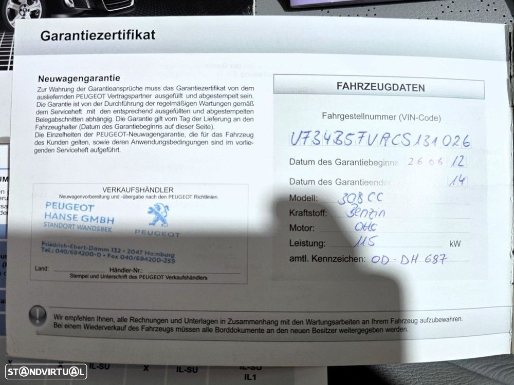 Peugeot 308 CC 155 THP Auto Roland Garros - 38