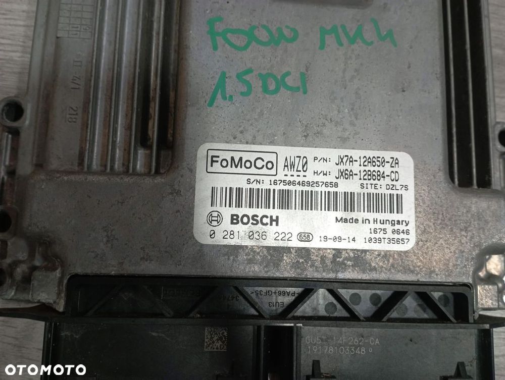 FORD FOCUS MK4 1.5 DCI STEROWNIK KOMPUTER SILNIKA 0281036222 JX7A-12A650-ZA - 2