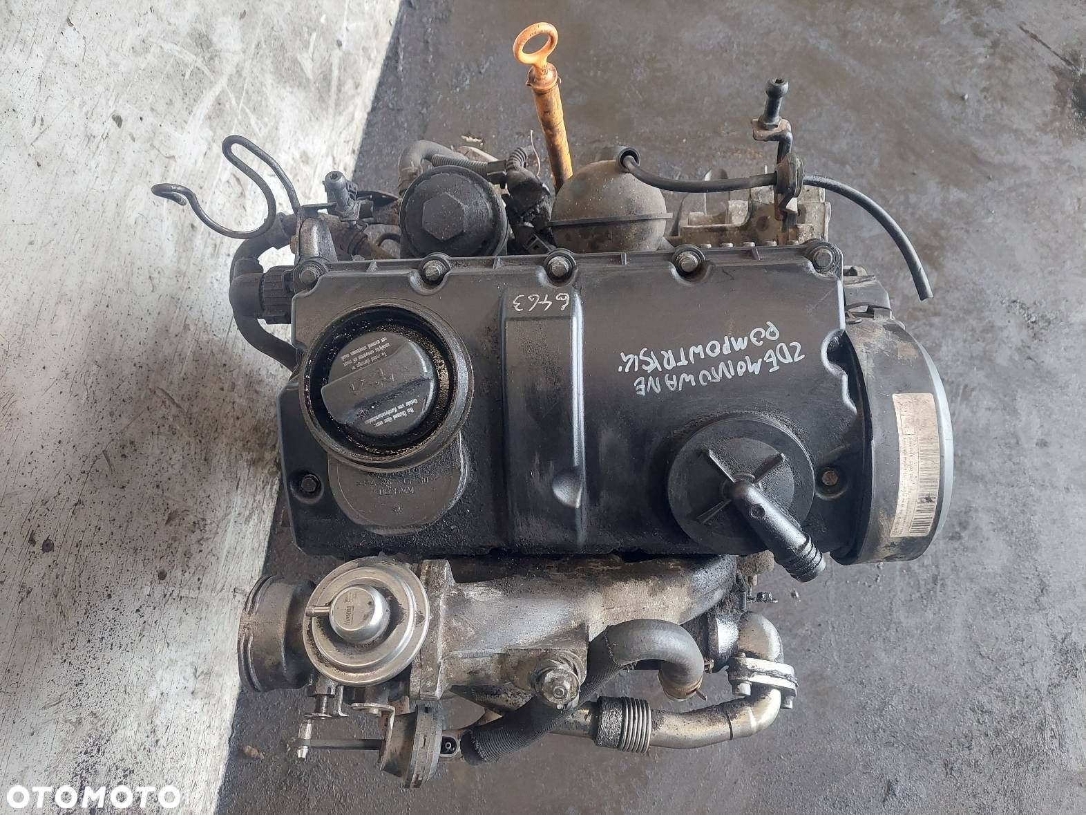 SILNIK DIESEL SŁUPEK + TURBO SHARAN MK1 LIFT 1.9 TDI ASZ 038253014R - 6
