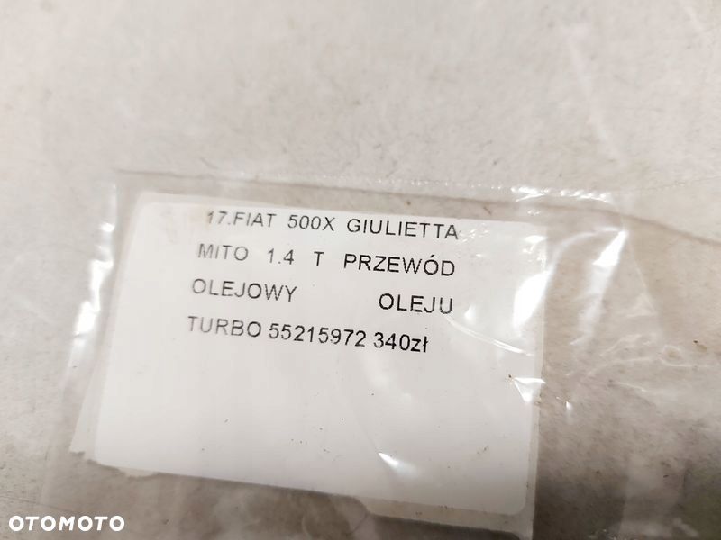 fiat 500x giulietta mito 1.4 t przewód olejowy oleju turbo 55215972 - 5