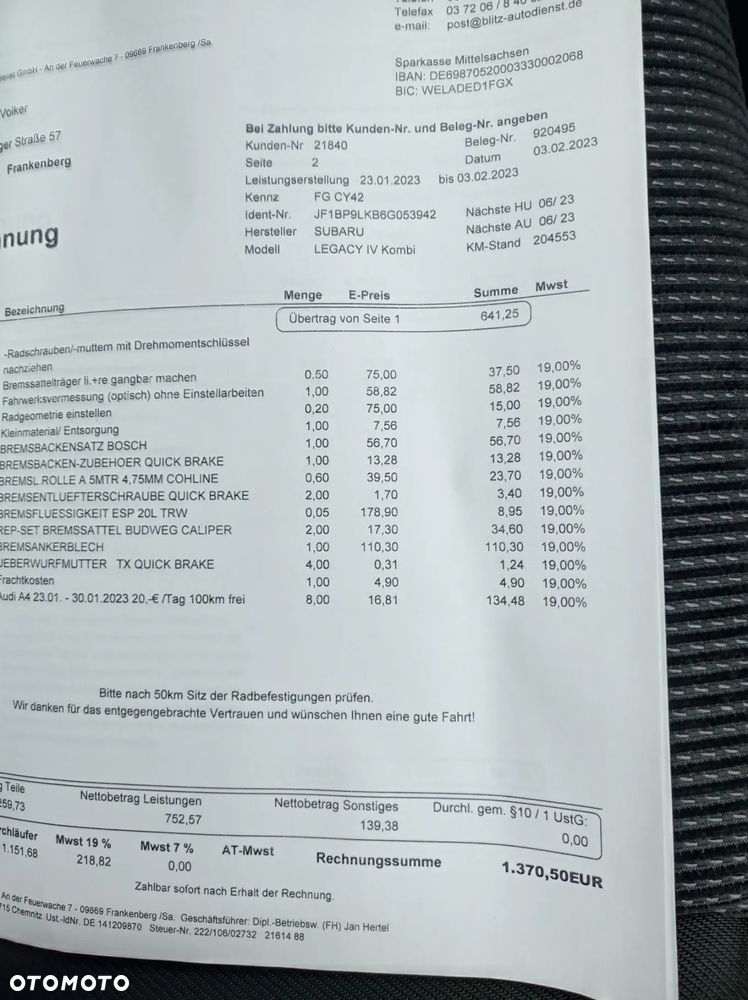 UWAGA ! 2007 SUBARU OUTBACK NOWY MODEL 2,5BENZ 165PS B4 MANUAL 4WD WLAS PL - 14