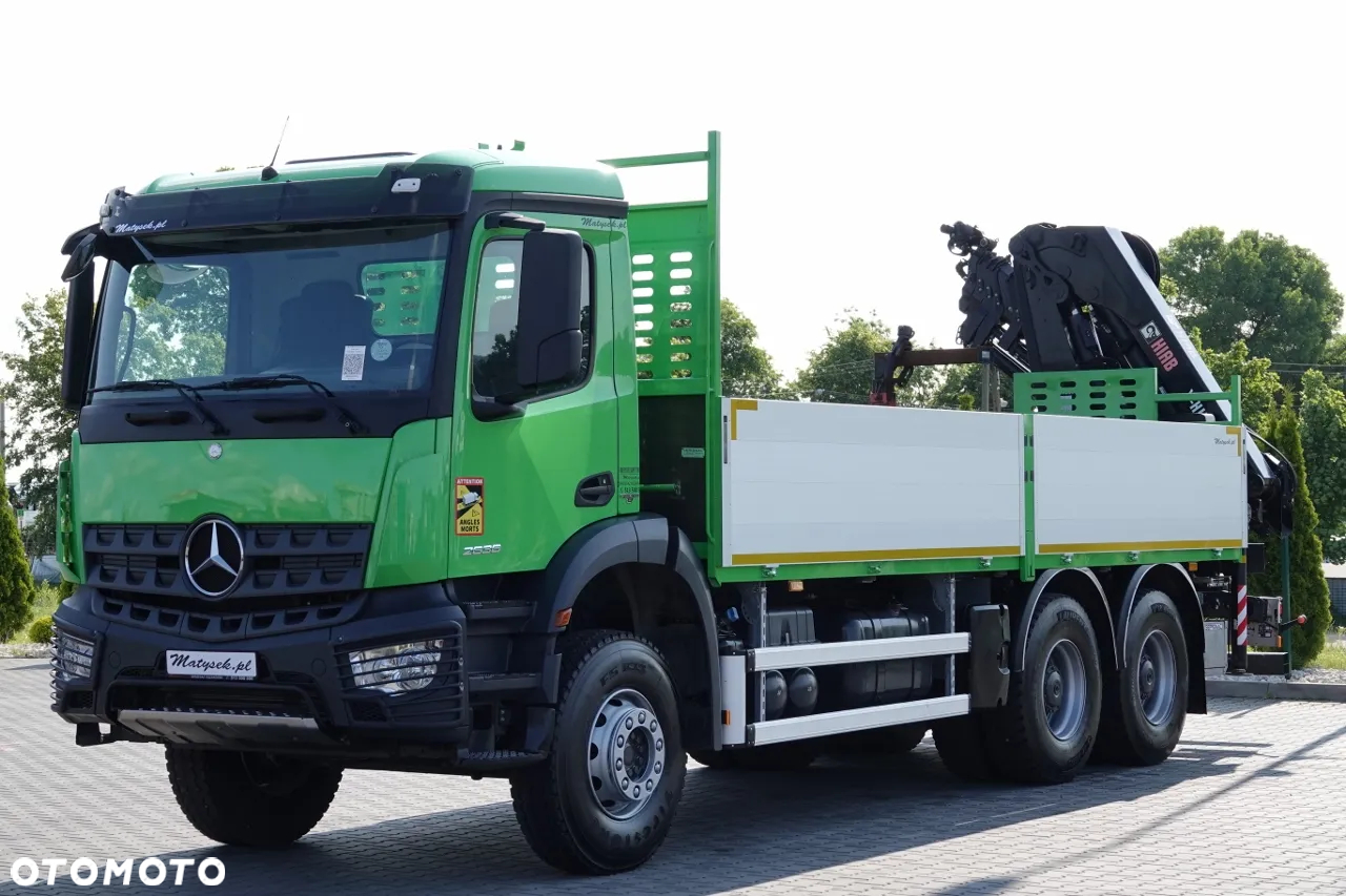 Mercedes-Benz AROCS 2636 / 6x4 / SKRZYNIOWY- 6,5 M / + HDS HIAB 4x wysów: 13 m / EURO 6 / STEROWANIE RADIOWE /OPONY 100 % - 6