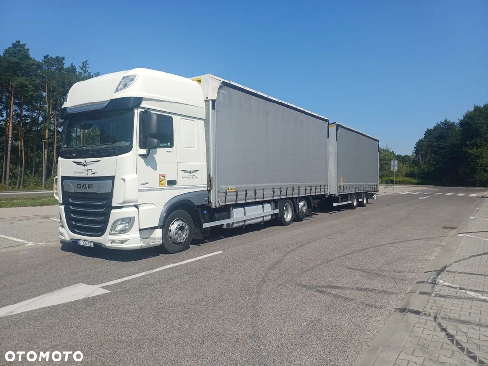 DAF XF 480 SUPER SPACE CAB / ZESTAW TANDEM PRZEJAZDOWY 120 M3 / SSC / ACC /EURO 6 - 6