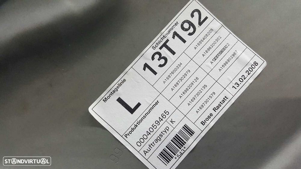 ELEVADOR TRASEIRO ESQUERDO MERCEDES CLASE B (W245) 180 CDI (245.207) - 5