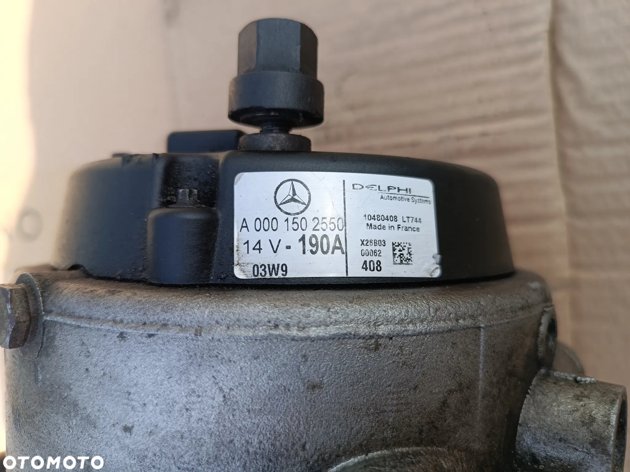 Alternator Mercedes ML W163 2.7 CDI A0001/502/550 190A - 2