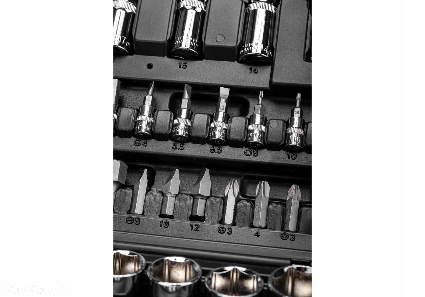 SCHMITH KOMPLET ZESTAW NARZĘDZI KLUCZY NASADOWYCH 108 SZT.1/2" 1/4"SQN2-108 - 3