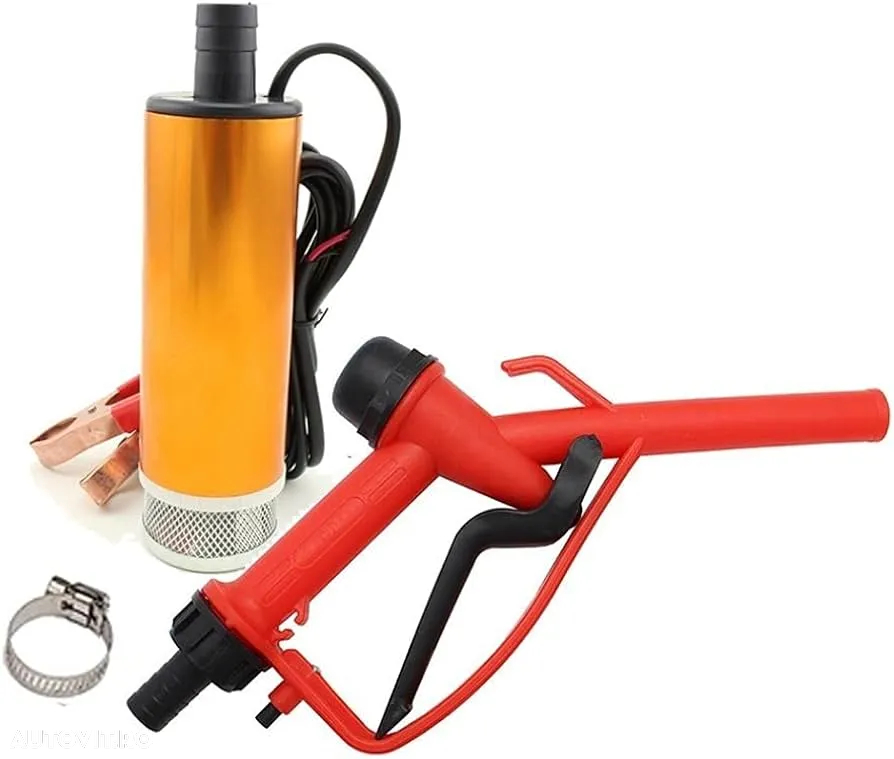 Pompa transfer lichide cu furtun si pistol la 12v - 2