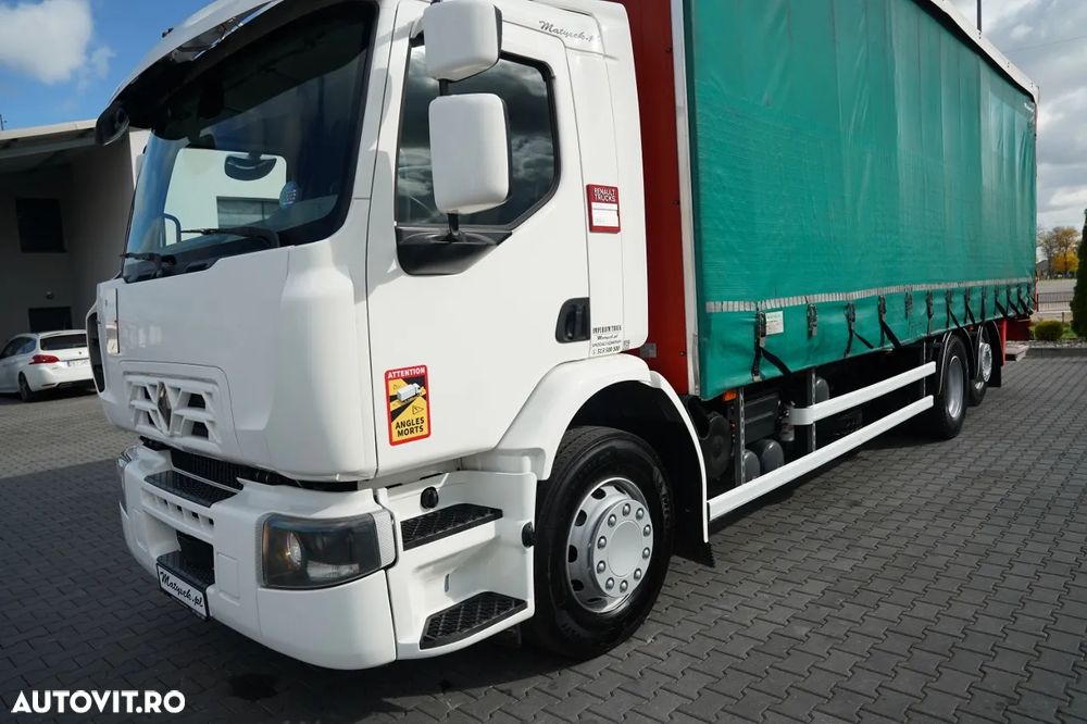 Renault D 26 WIDE / 6x2 / CAROSERIE CU PRELATĂ (CURTAINSIDER) - 8,5 M / CAMION RIGID / LIFT HIDRAULIC DHOLLANDIA - 1.500 KG / AXĂ LIFTABILĂ ȘI VIRATOARE / PODEA REZISTENTĂ (HEAVY-DUTY) / PRELATĂ RANFORSATĂ / EURO 6 - 11