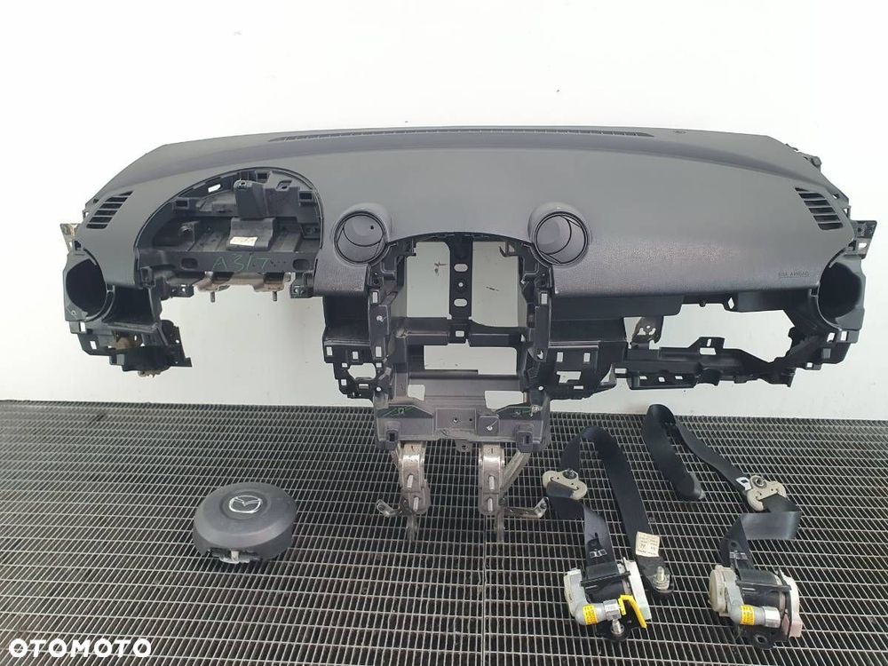 KOKPIT DESKA KONSOLA AIRBAG KOMPLET MAZDA 2 DE 2008 EU DESKA PASY PODUSZKA - 3