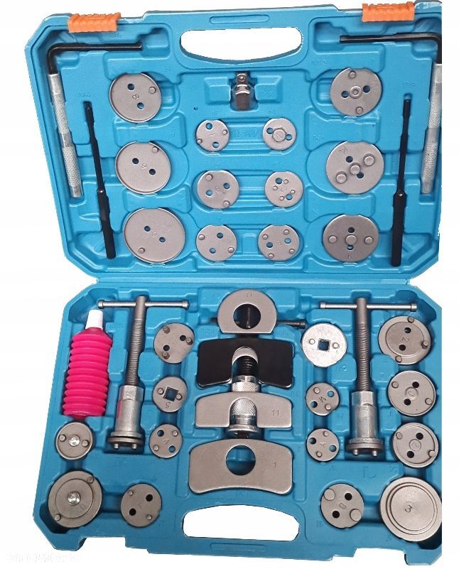 ZESTAW DO WYCISKANIA WCISKANIA COFANIA NAPRAWY PRASKA TŁOCZKÓW HAMULCOWYCH - 4