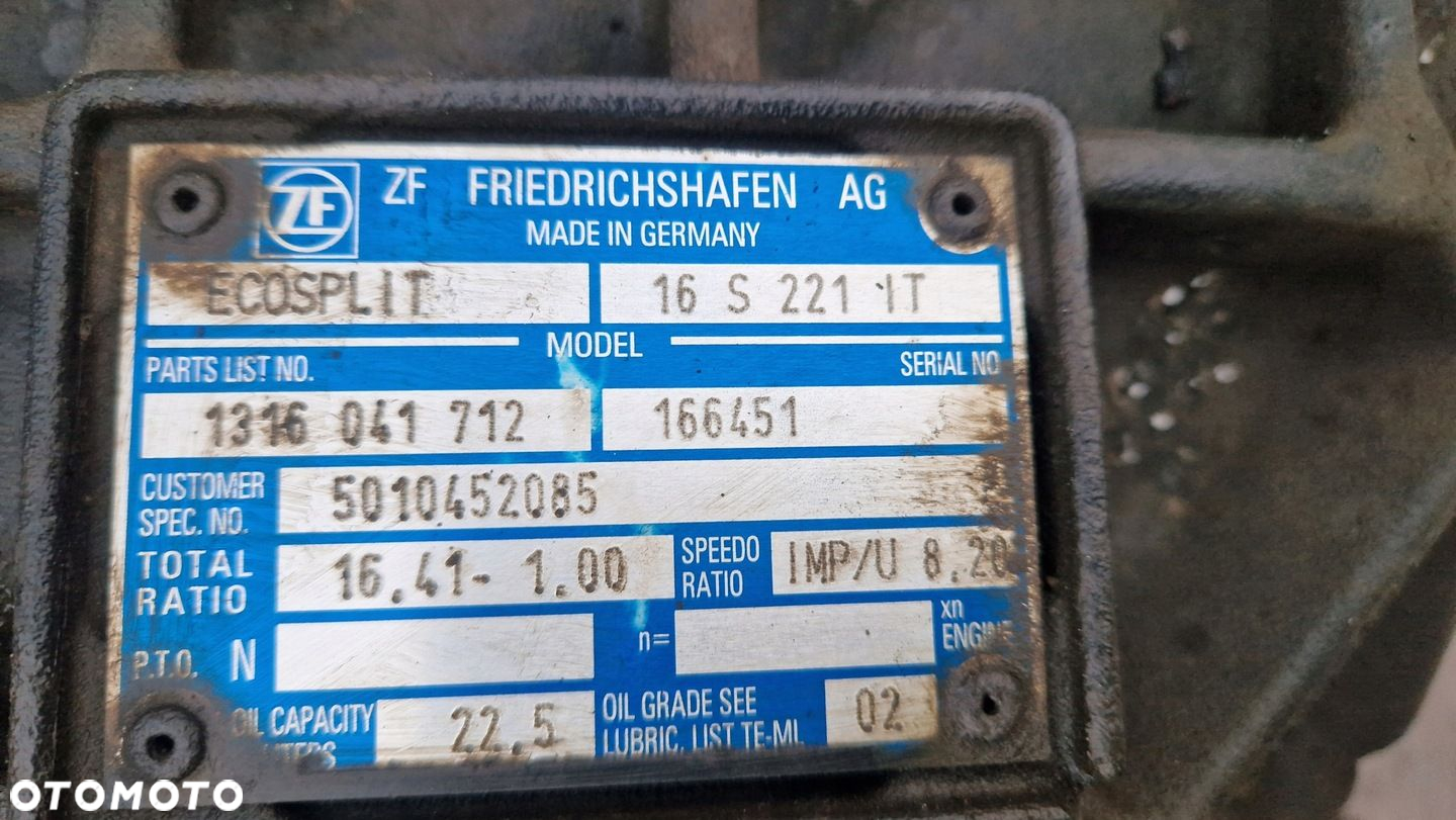 SKRZYNIA BIEGÓW RENAULT MAGNUM DXI ZF 16S221 - 3
