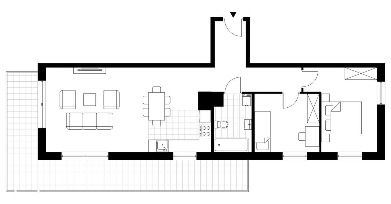 Taczaka 5 | przestronny apartament 3-pok. z dużym tarasem | A/1/08 - Pełny obrazek: 4/24