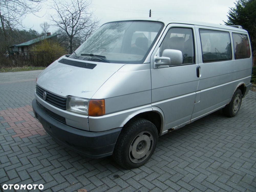 Kompletny przód Volkswagen Transporter - Caravelle T4 lakier LL7D srebrny pas przedni maska zderzak lampa kierunek wzmocnienie czołowe chłodnica atrapa grill błotnik prawy lewy KOMPLET DO ZAŁOŻENIA - 1
