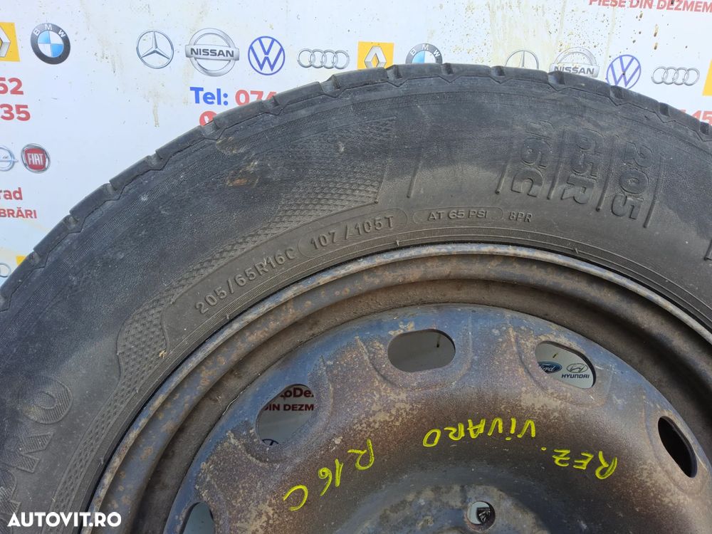 Roata rezerva Renault Trafic 2014-2020 Opel Vivaro Nissan nv300 Roata rezerva Trafic 3 r16c - 3