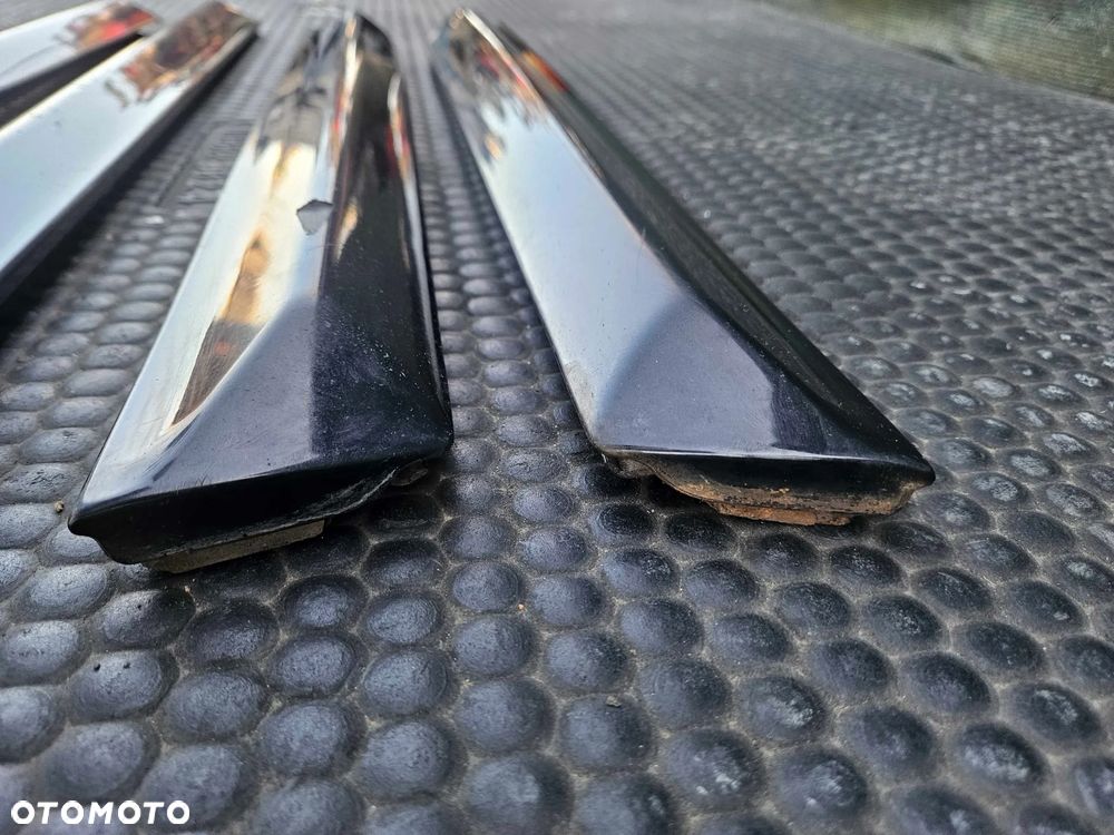 Listwa Listwy Drzwi S-Line Dolne Czarne Komplet Audi A4 B6 B7 Oryginalne - 11