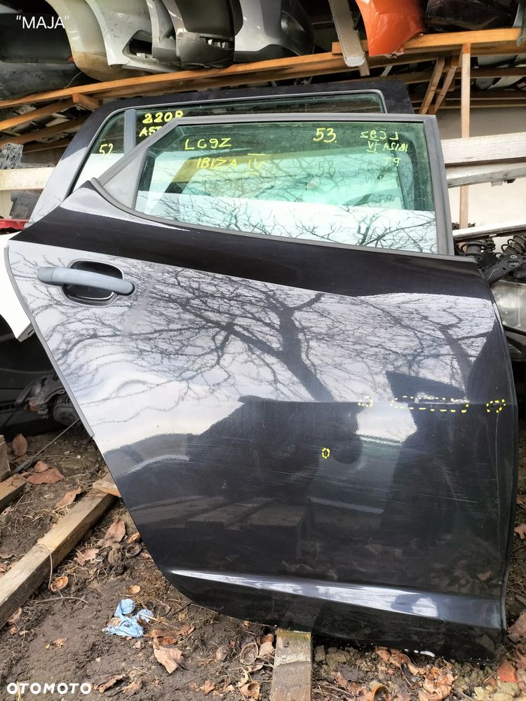 SEAT IBIZA IV 6J kolor LC9Z DRZWI PRAWE TYLNE PRAWY TYŁ KOMPLETNE wersja 5 drzwi - 3