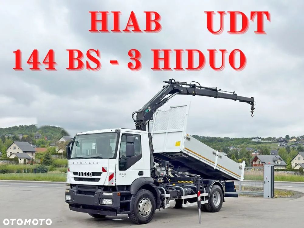 Iveco STRALIS 330 * WYWROTKA 4,60 m + HIAB 144 BS-3 HIDUO * STAN BDB - 1