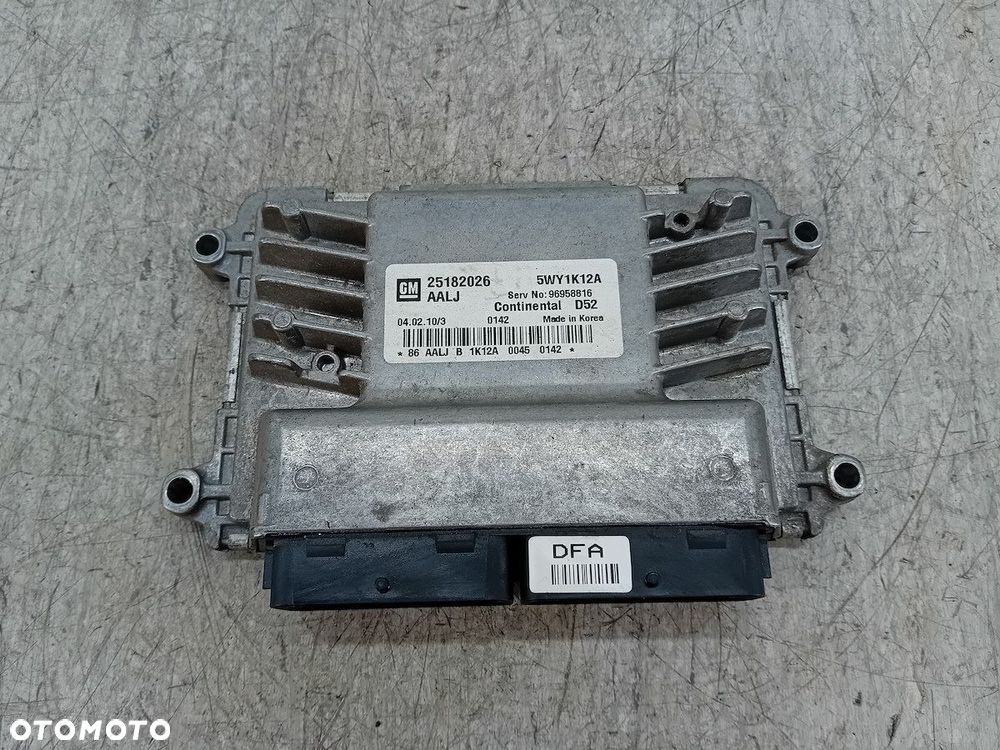 KOMPUTER, STEROWNIK CHEVROLET SPARK II 25182026 5WY1K12A 1.2 16V - 1