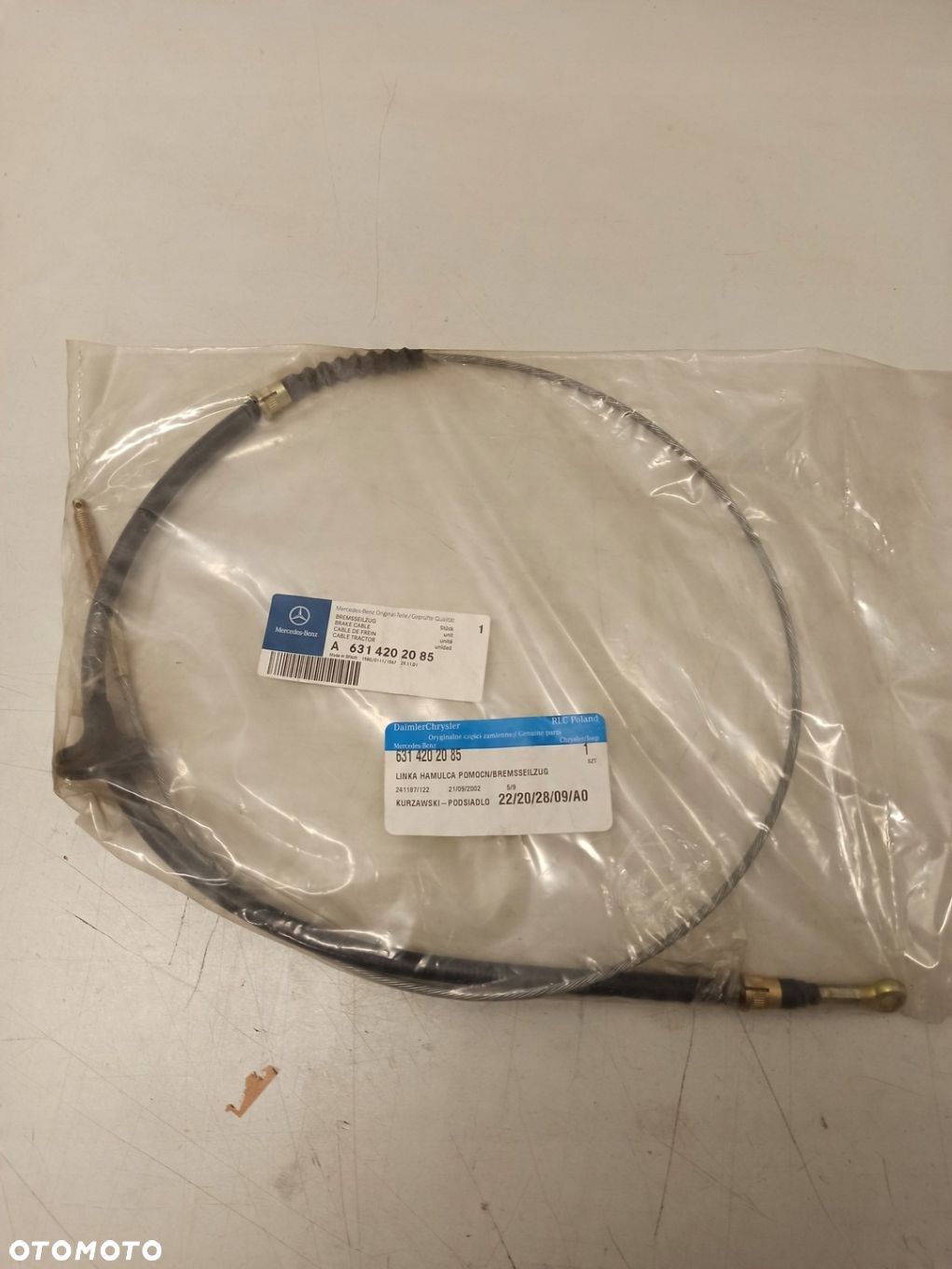 LINKA HAMULCA RĘCZNEGO MERCEDE MB100 A6314202085 - 1