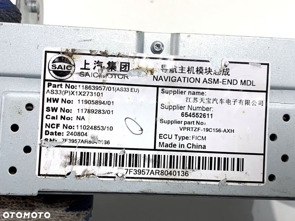 RADIO  MG (SAIC) HS 2018 - 2022 1.5 20 T 124 kW [169 KM] benzyna 2018 - 2022 11863957 - 4