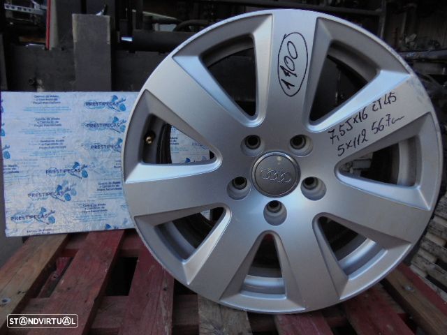 Jogo De Jantes Jgjant1100 AUDI A6  4F FASE 1 2006 2.7TDI V6 24V 4X4 180CV 4P PRETO 45 7.5Jx16 5X112 56.7MM - 1