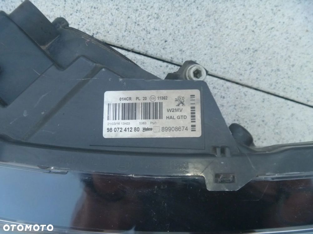 PEUGEOT 508 LIFT 14-19 LAMPA LEWA ORYGINAŁ IGŁA EUROPA 89908674 - 6