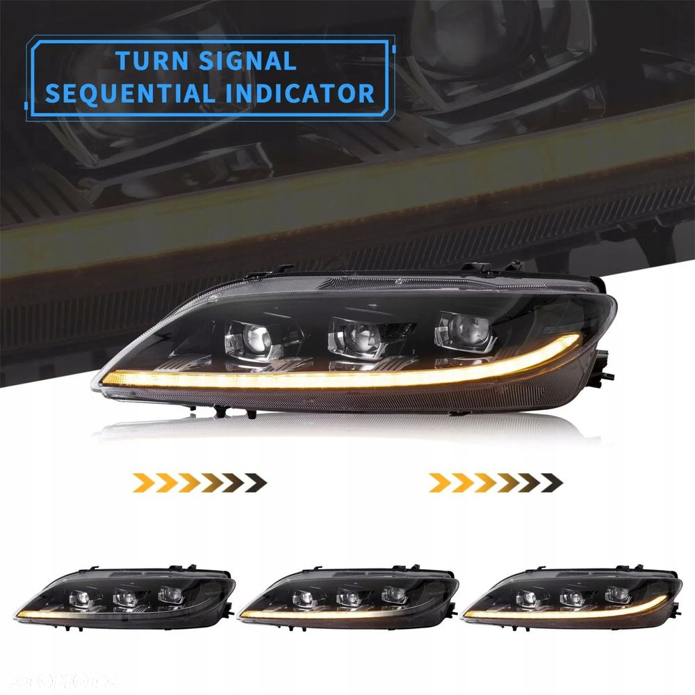 Reflektory Lampy kpl Vland Full Led Neon Tuning Mazda 6 I gg gy 2002-2007 - 9