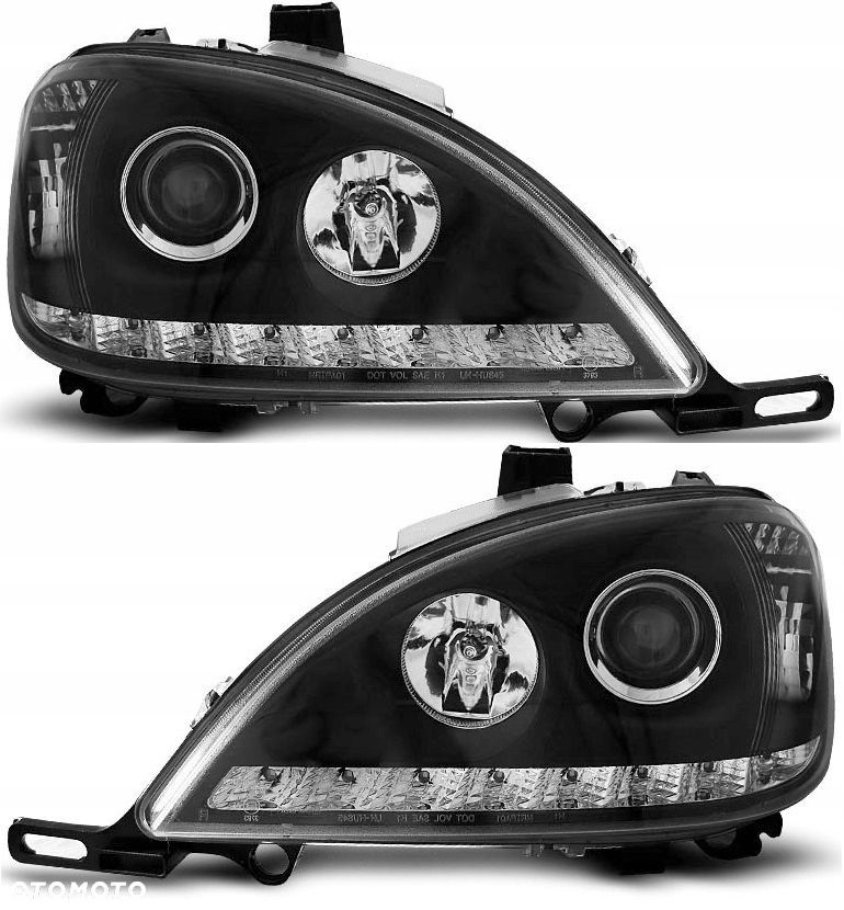 Reflektory Lampy Day line light LED Diody Tuning Mercedes ML 163 1998-2001 - 1