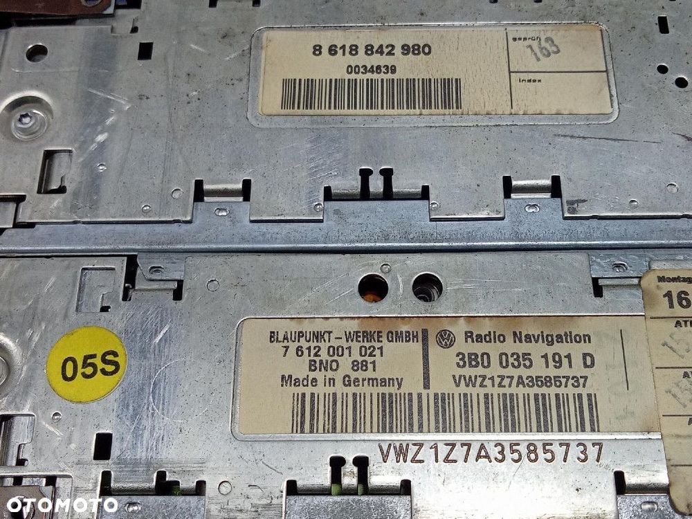 VW BORA GOLF IV PASSAT B5  RADIO NAWIGACJA NAVIGATION MFD 3B0035191D - 9