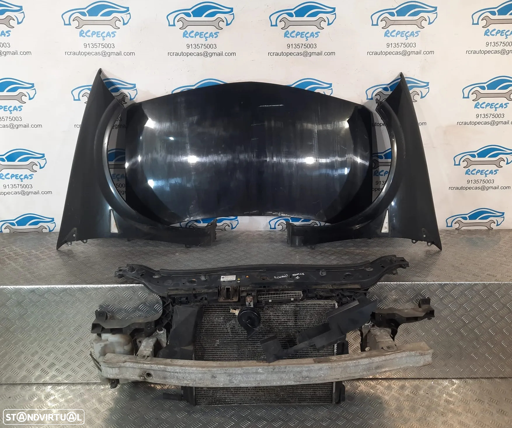 .FRENTE COMPLETA RENAULT MEGANE II 2 MK2 FACELIFT CAPOT PARACHOQUES GUARDA-LAMAS OTICAS RADIADOR VENTILADOR FRENTE FIBRA REFORÇO - 6