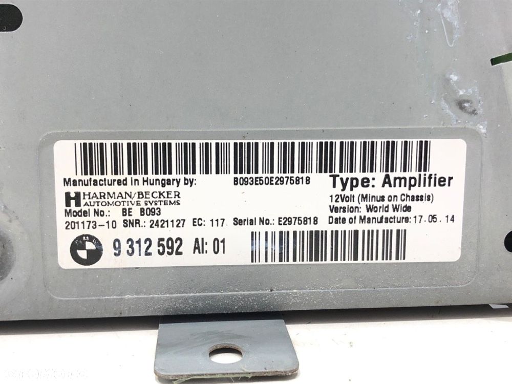 WZMACNIACZ  BMW 5 (F10) 2009 - 2016 528 i 180 kW [245 KM] benzyna 2011 - 2016 9312592 - 4